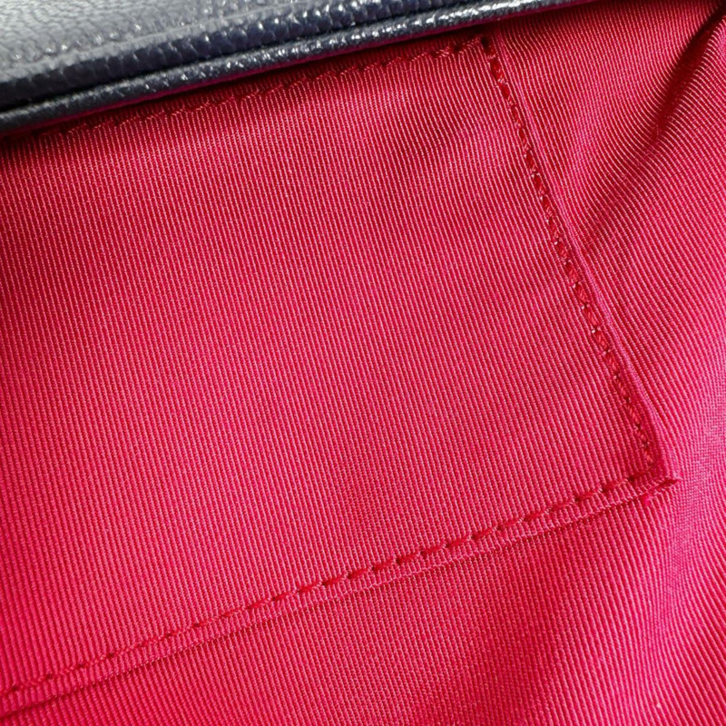 香奈兒鏈單背包，絎縫，霧面魚子醬紋皮革，AS1977，海軍藍-14