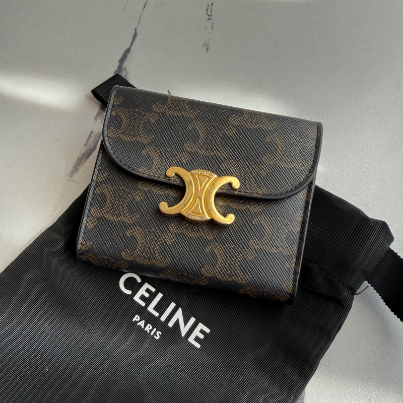 賽琳三折短夾🖤❤️🤍好看-0