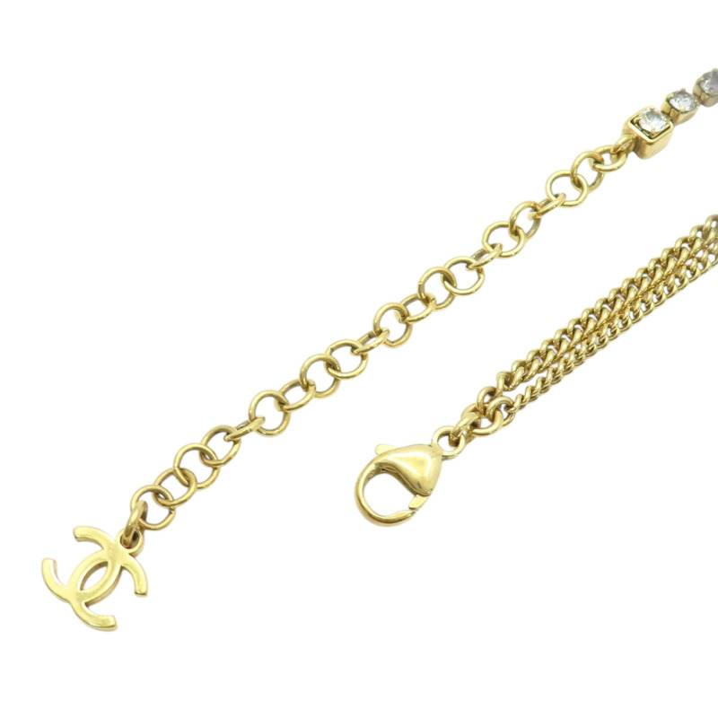 金色鍍金 雙C 水晶 項鍊【CHANEL 香奈兒】-5