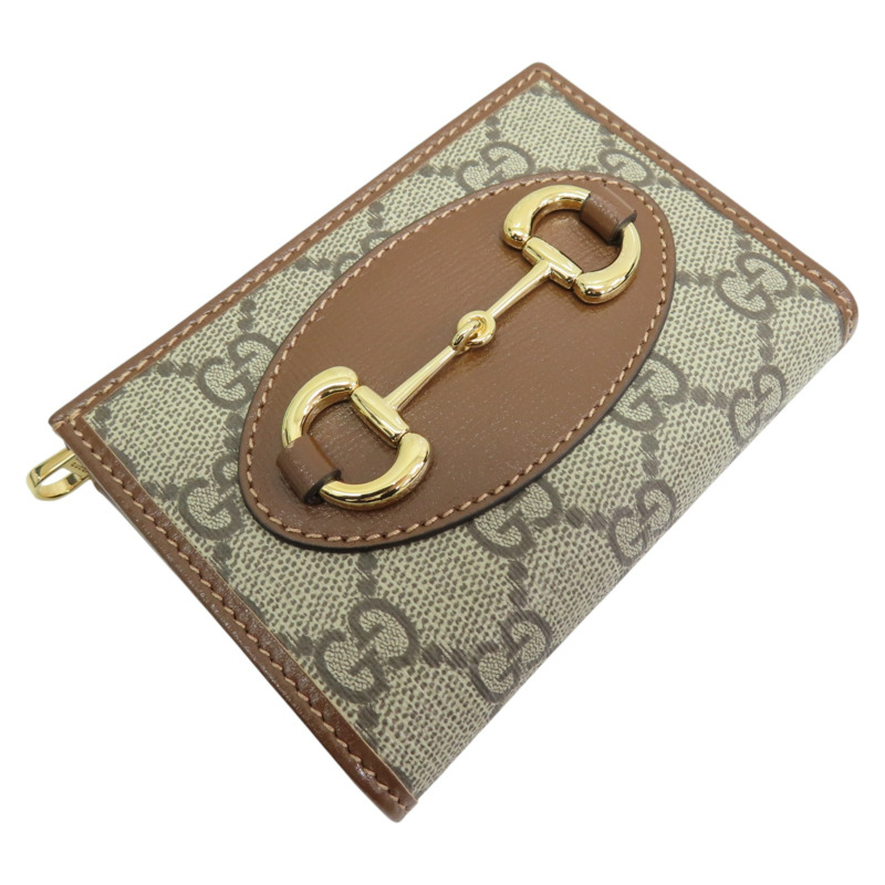 棕色帆布 馬銜扣 1955 扣式 短夾 726846【GUCCI 古馳】 726846-2