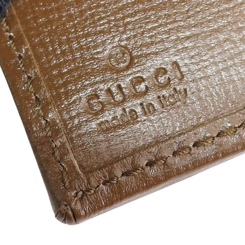 棕色帆布 馬銜扣 1955 扣式 短夾 726846【GUCCI 古馳】 726846-8