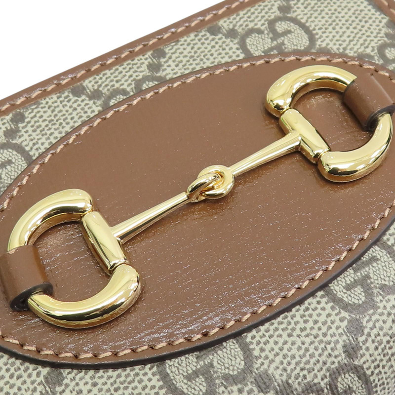 棕色帆布 馬銜扣 1955 扣式 短夾 726846【GUCCI 古馳】 726846-14