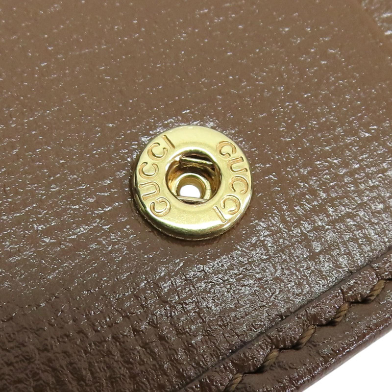 棕色帆布 馬銜扣 1955 扣式 短夾 726846【GUCCI 古馳】 726846-15