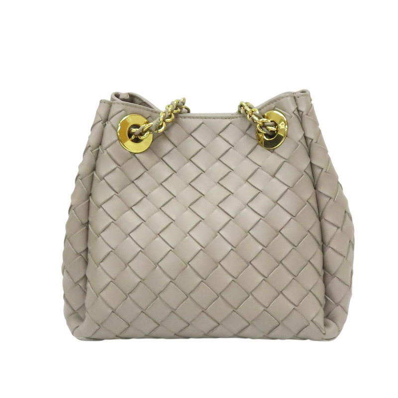灰色 編織羊皮 Small Parachute Chain 手提包 817175【BOTTEGA VENETA 寶緹嘉】 817175-1