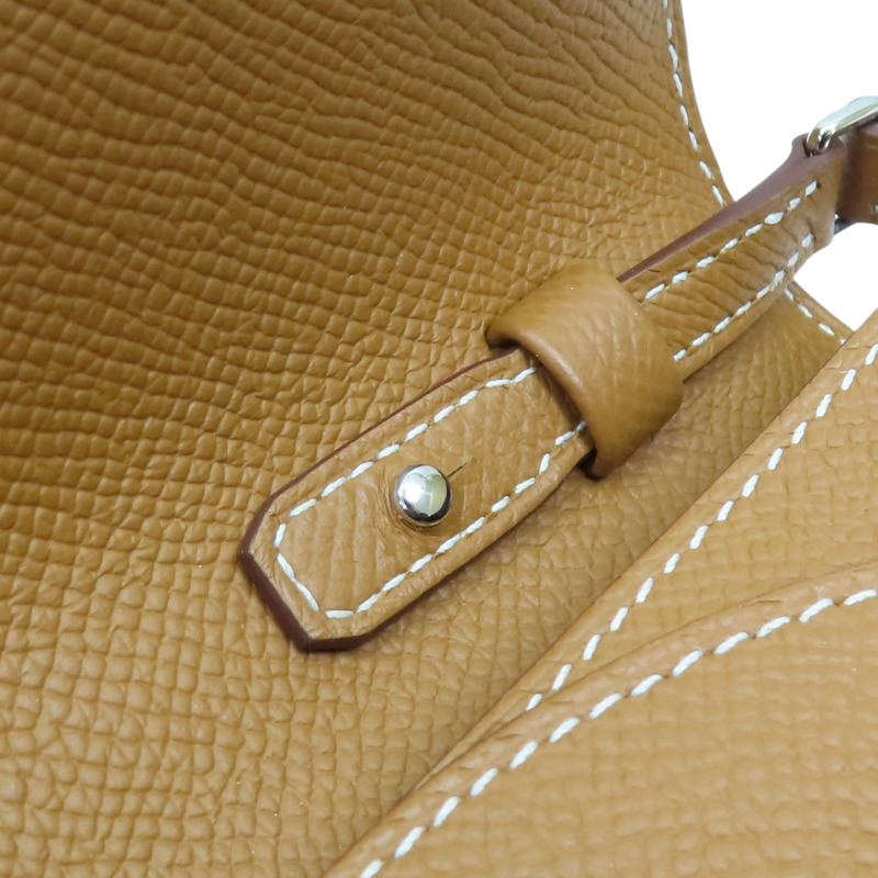 焦糖色 Epsom牛皮 Chaine d'Ancre To Go 肩背包 銀扣 B刻【HERMES 愛馬仕】 H084021CK-10