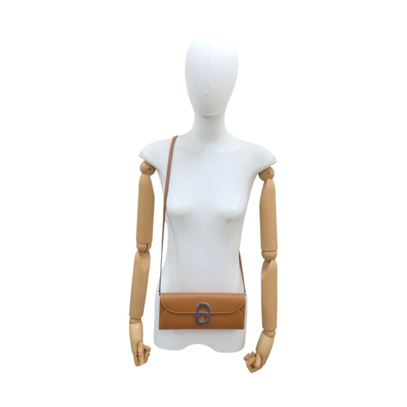 焦糖色 Epsom牛皮 Chaine d'Ancre To Go 肩背包 銀扣 B刻【HERMES 愛馬仕】 H084021CK-11