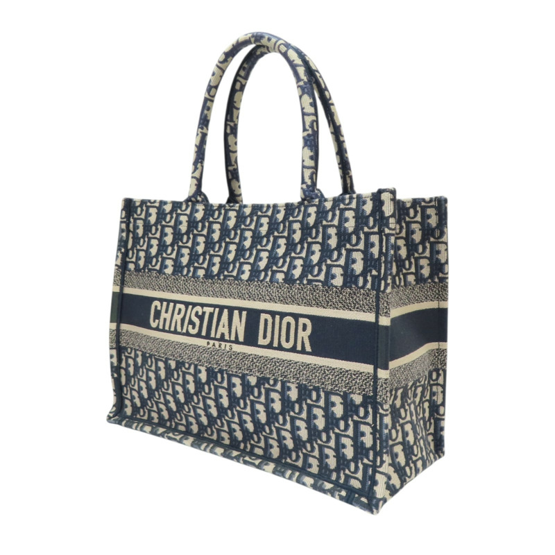 藍色 提花帆布 Book Tote 中型 托特包 手提包【Dior 迪奧 】 M1296ZRIW-2