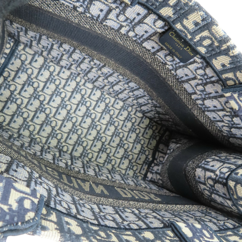 藍色 提花帆布 Book Tote 中型 托特包 手提包【Dior 迪奧 】 M1296ZRIW-4