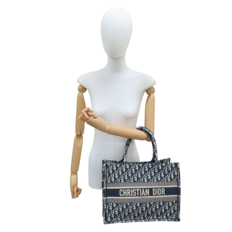 藍色 提花帆布 Book Tote 中型 托特包 手提包【Dior 迪奧 】 M1296ZRIW-7