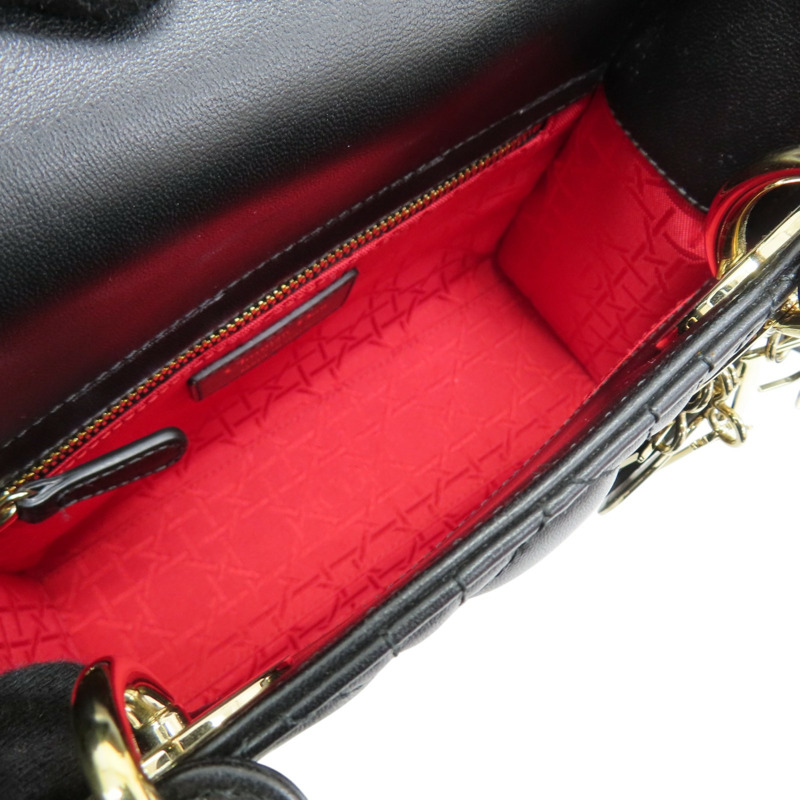 黑色羊皮 Lady Dior My ABCDior 小型 兩用包 M0538ONGE【Dior 迪奧】 M0538ONGE-4