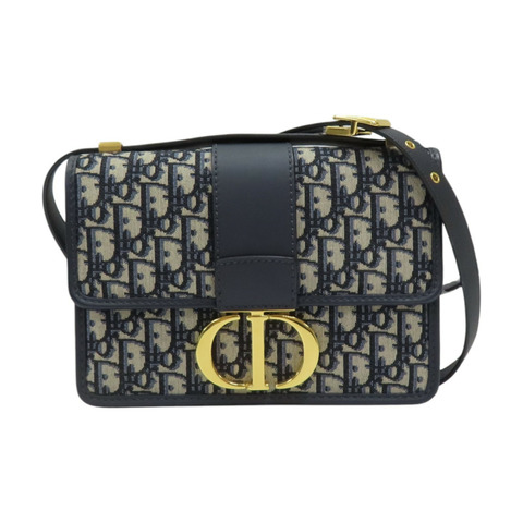 藍色 牛皮 提花帆布 30 Montaigne 肩背包【Dior 迪奧 】 M9203UTZQ