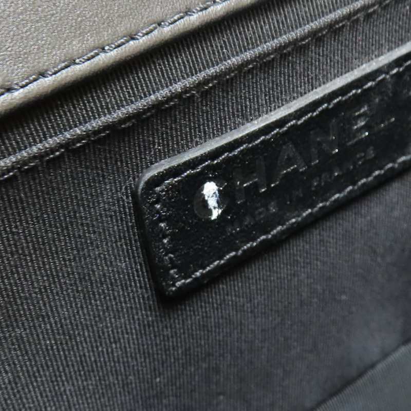 黑色 羊皮 Boy 25 亮片款 肩背包(無卡)【CHANEL 香奈兒】 A67086-18