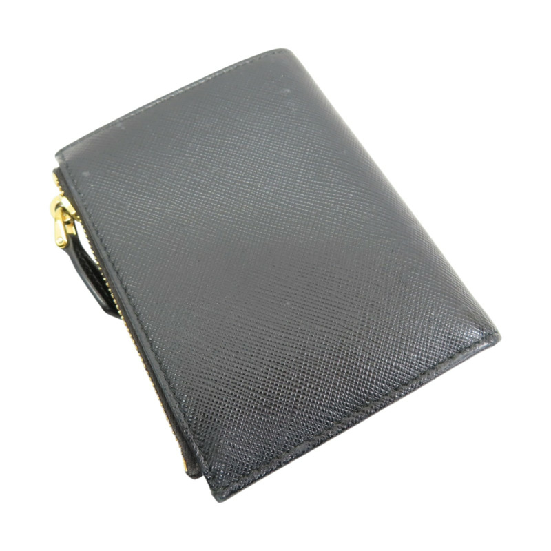 黑色牛皮 扣式 短夾 1ML023【PRADA 普拉達】 1ML023-3