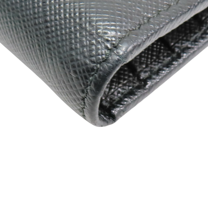 黑色牛皮 扣式 短夾 1ML023【PRADA 普拉達】 1ML023-9