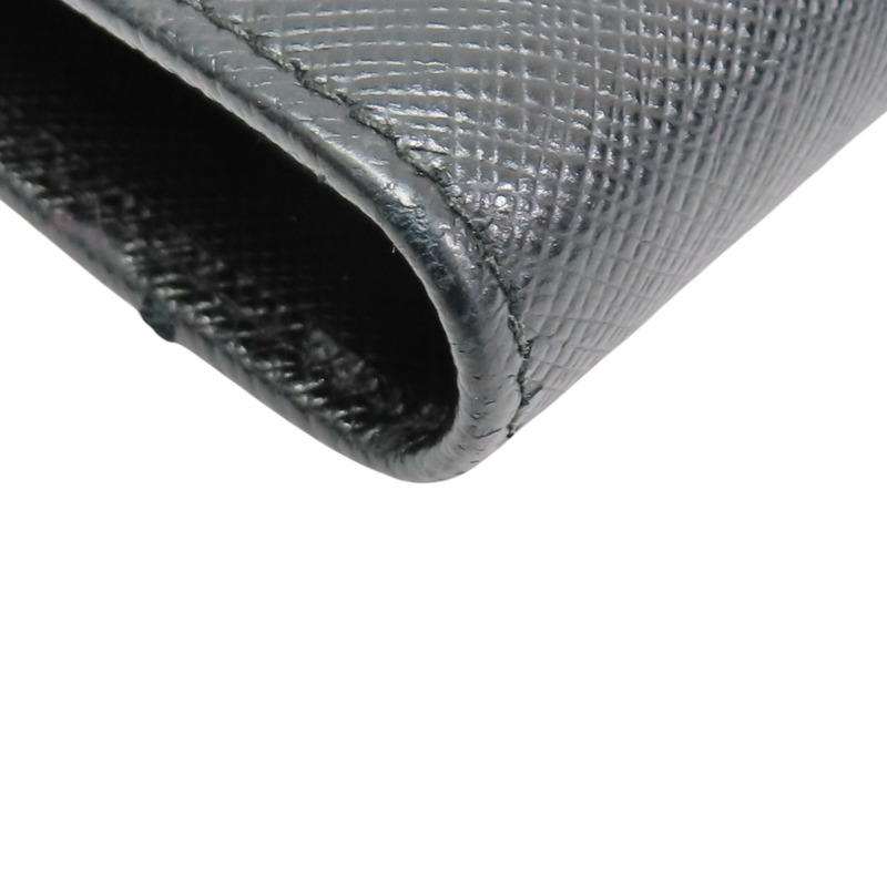 黑色牛皮 扣式 短夾 1ML023【PRADA 普拉達】 1ML023-10