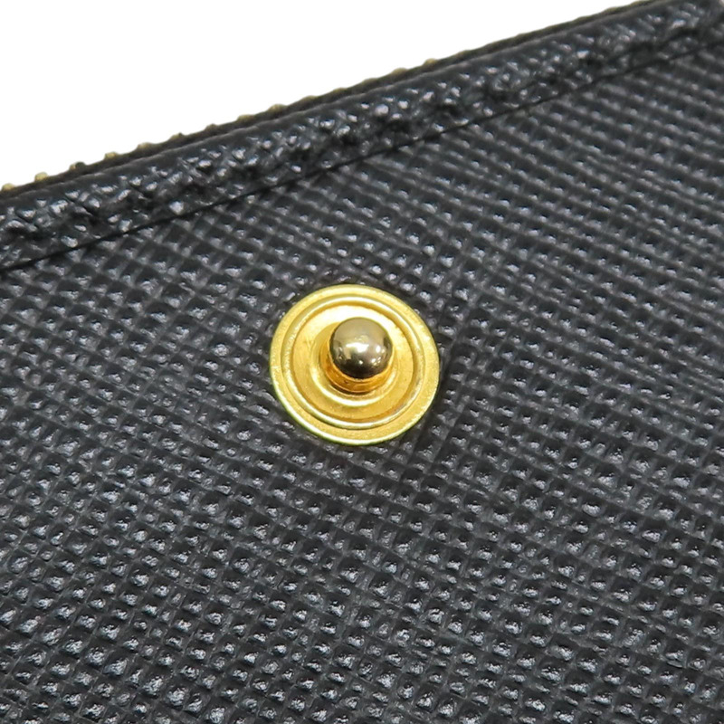 黑色牛皮 扣式 短夾 1ML023【PRADA 普拉達】 1ML023-15