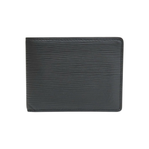 黑色牛皮 EPI水波紋 Multiple 兩折 短夾 M60332【LOUIS VUITTON LV 路易威登】 M60332