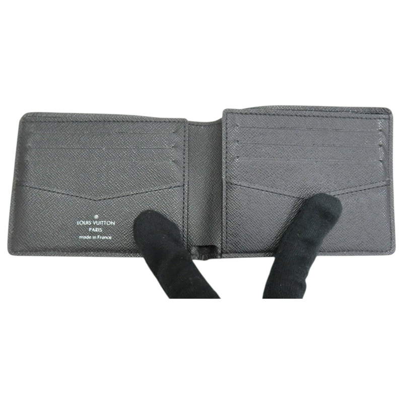 黑色牛皮 EPI水波紋 Multiple 兩折 短夾 M60332【LOUIS VUITTON LV 路易威登】 M60332-4