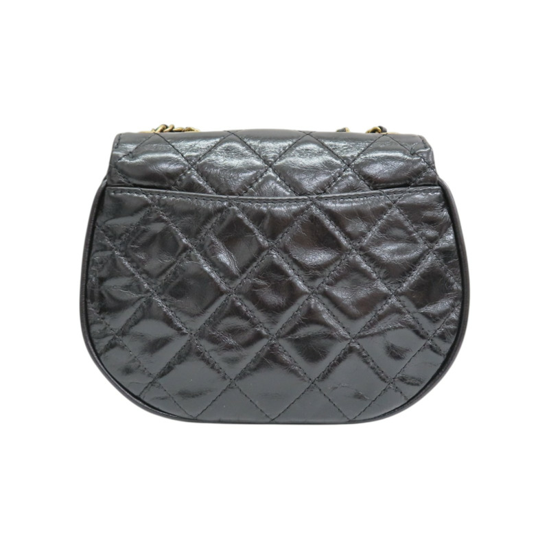 黑色牛皮 Half Moon 鍊帶 肩背包 A94759【CHANEL 香奈兒】 A94759-1