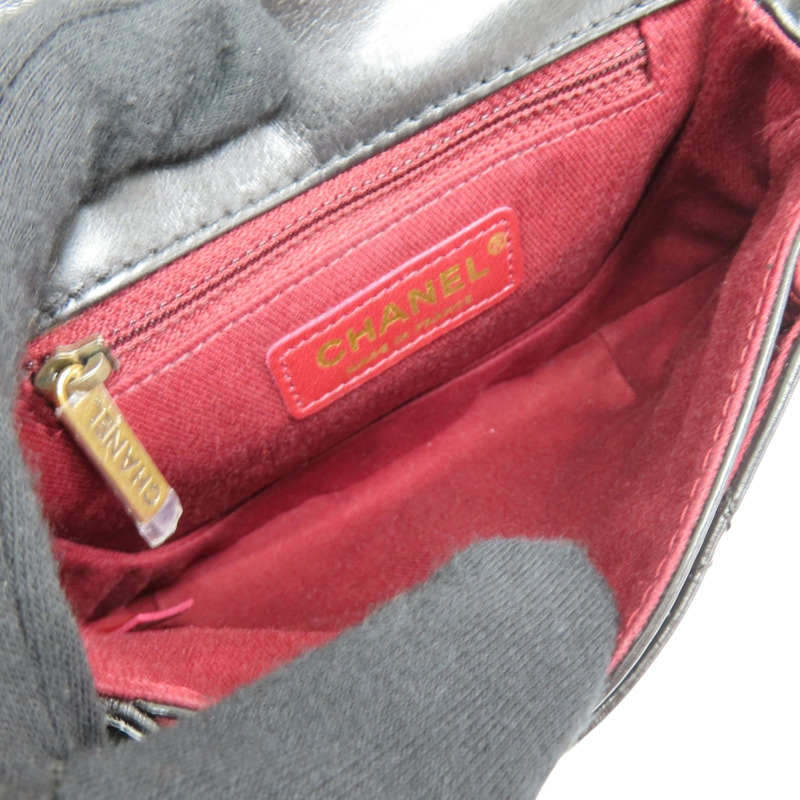 黑色牛皮 Half Moon 鍊帶 肩背包 A94759【CHANEL 香奈兒】 A94759-4