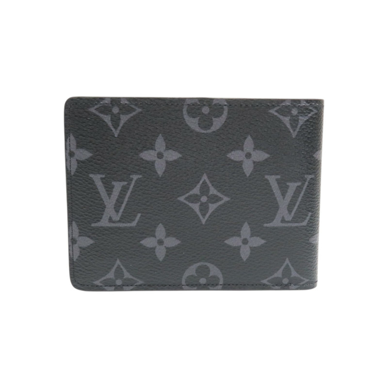 黑色 原花帆布 Multiple 兩折 短夾 M61695【LOUIS VUITTON LV 路易威登】 M61695-1