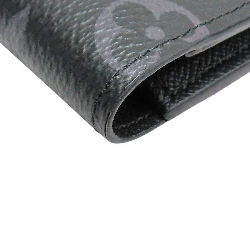 黑色 原花帆布 Multiple 兩折 短夾 M61695【LOUIS VUITTON LV 路易威登】 M61695-10