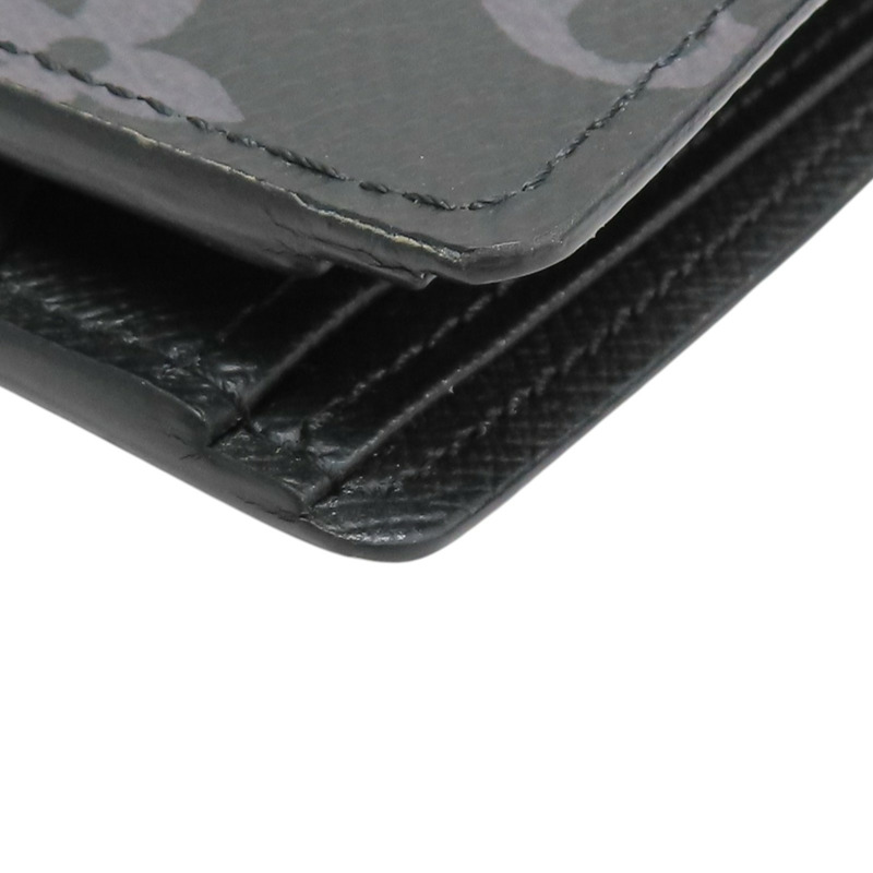 黑色 原花帆布 Multiple 兩折 短夾 M61695【LOUIS VUITTON LV 路易威登】 M61695-12