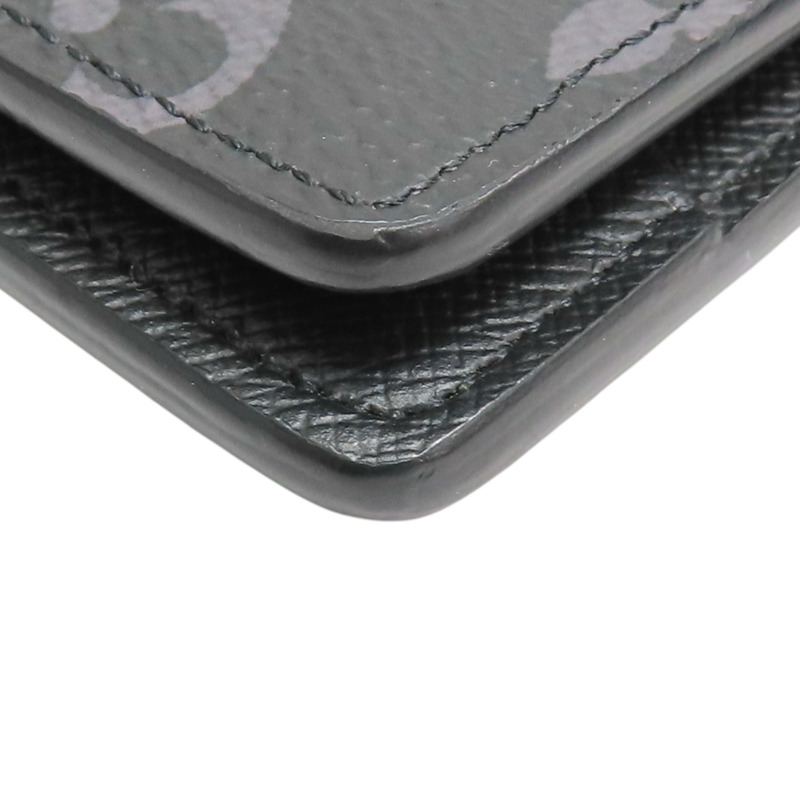 黑色 原花帆布 Multiple 兩折 短夾 M61695【LOUIS VUITTON LV 路易威登】 M61695-13