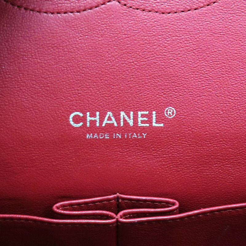 紅色 羊皮 MAXI JUMBO COCO 33 肩背包 銀扣【CHANEL 香奈兒】 A58601-8