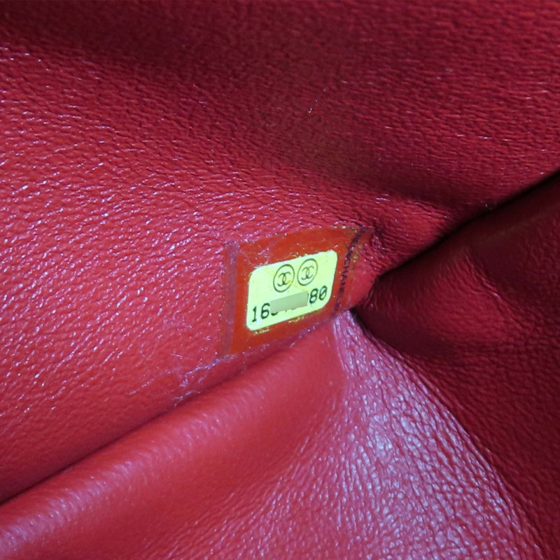 紅色 羊皮 MAXI JUMBO COCO 33 肩背包 銀扣【CHANEL 香奈兒】 A58601-9