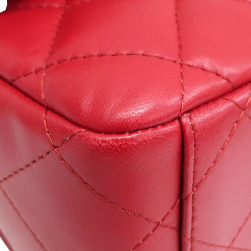 紅色 羊皮 MAXI JUMBO COCO 33 肩背包 銀扣【CHANEL 香奈兒】 A58601-11