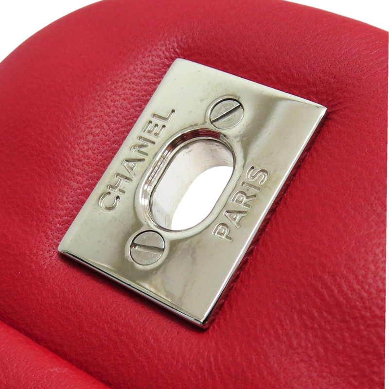 紅色 羊皮 MAXI JUMBO COCO 33 肩背包 銀扣【CHANEL 香奈兒】 A58601-15