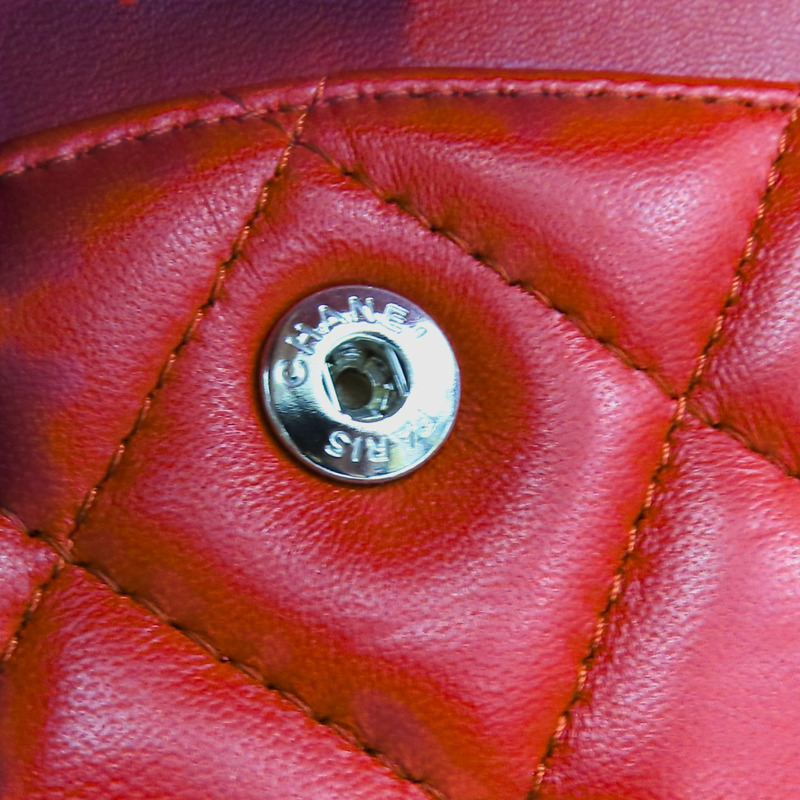 紅色 羊皮 MAXI JUMBO COCO 33 肩背包 銀扣【CHANEL 香奈兒】 A58601-16