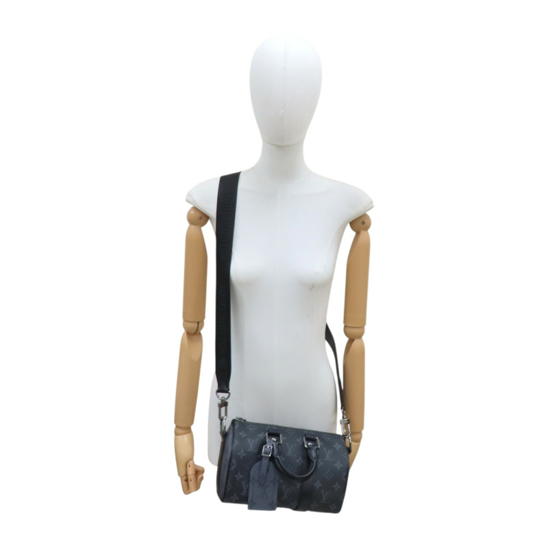 黑色 原花帆布 Keepall Bandouliere 25 兩用包 M46271【LOUIS VUITTON LV 路易威登】 M46271-10