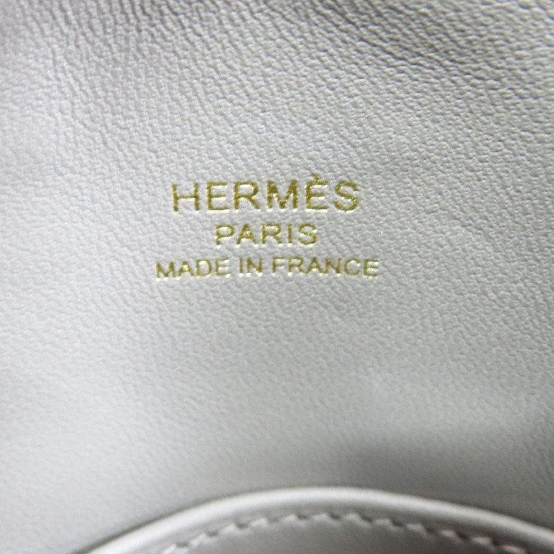 積雨雲灰色 山羊皮 Bolide mini 肩背包 W刻 金釦【HERMES 愛馬仕】 H073444CC-5