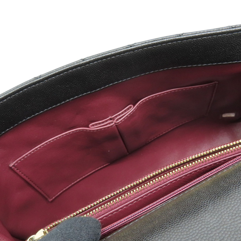 黑色 荔枝紋 牛皮 COCO Handle Maxi 兩用包 金扣【CHANEL 香奈兒】-4