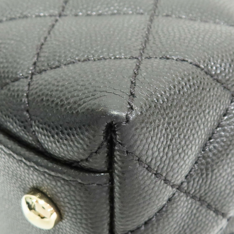 黑色 荔枝紋 牛皮 COCO Handle Maxi 兩用包 金扣【CHANEL 香奈兒】-16