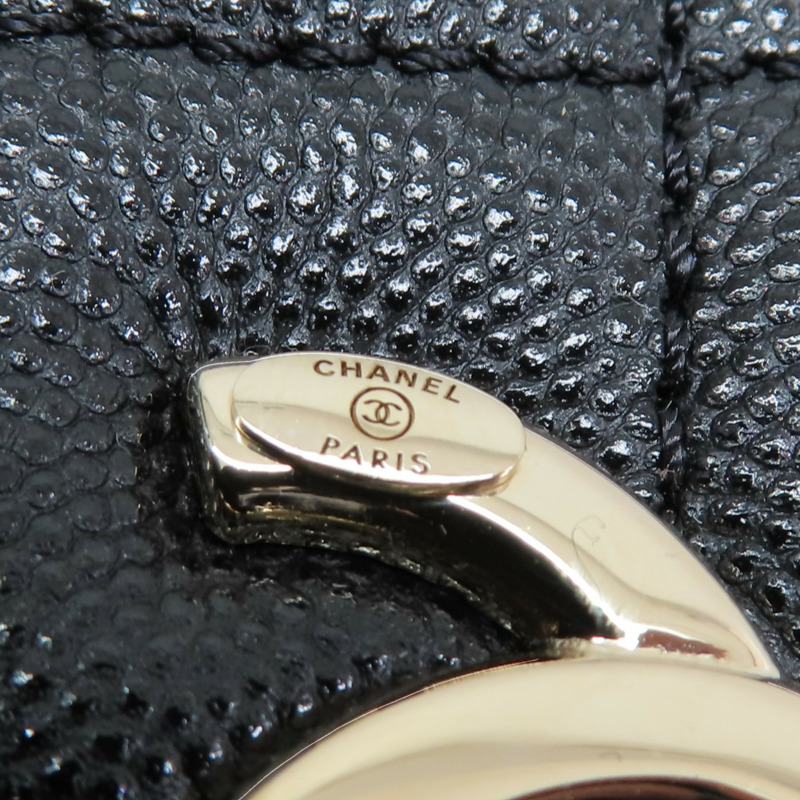 黑色 荔枝紋 牛皮 COCO Handle Maxi 兩用包 金扣【CHANEL 香奈兒】-18