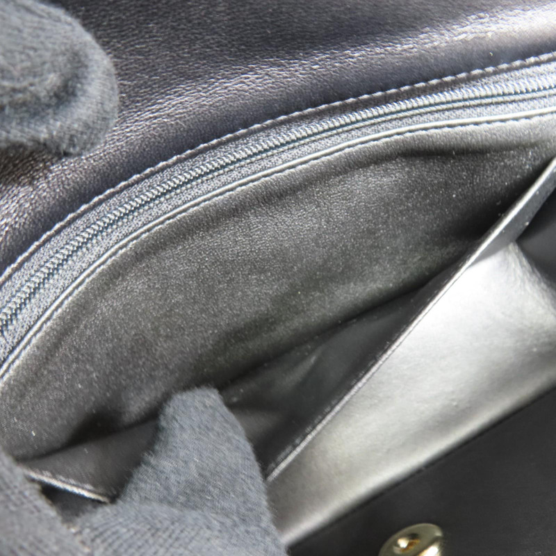 黑色羊皮 Mini 經典手把 口蓋 鍊帶 肩背包 AS2431【CHANEL 香奈兒】 AS2431-5