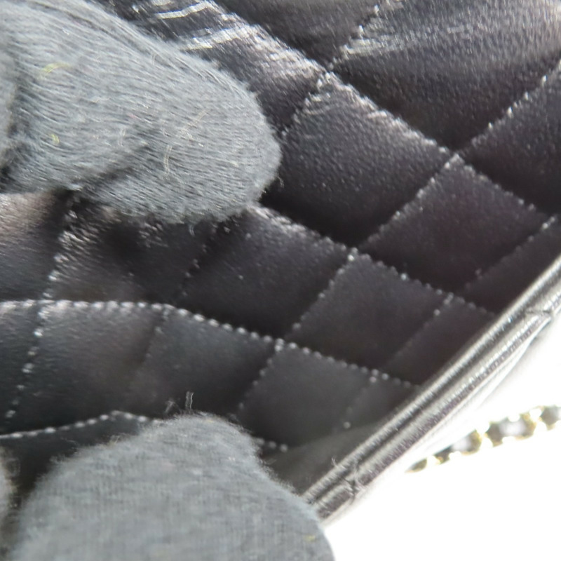 黑色羊皮 Mini 經典手把 口蓋 鍊帶 肩背包 AS2431【CHANEL 香奈兒】 AS2431-7