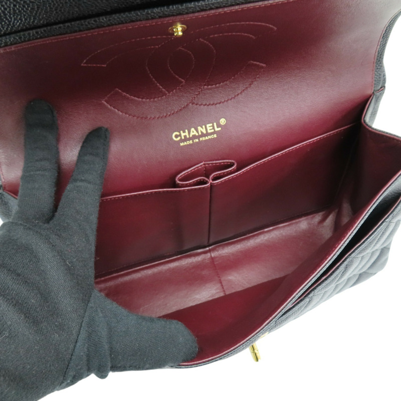 黑色 荔枝紋 牛皮 COCO Jumbo 30 肩背包 無卡【CHANEL 香奈兒】 A58600-5