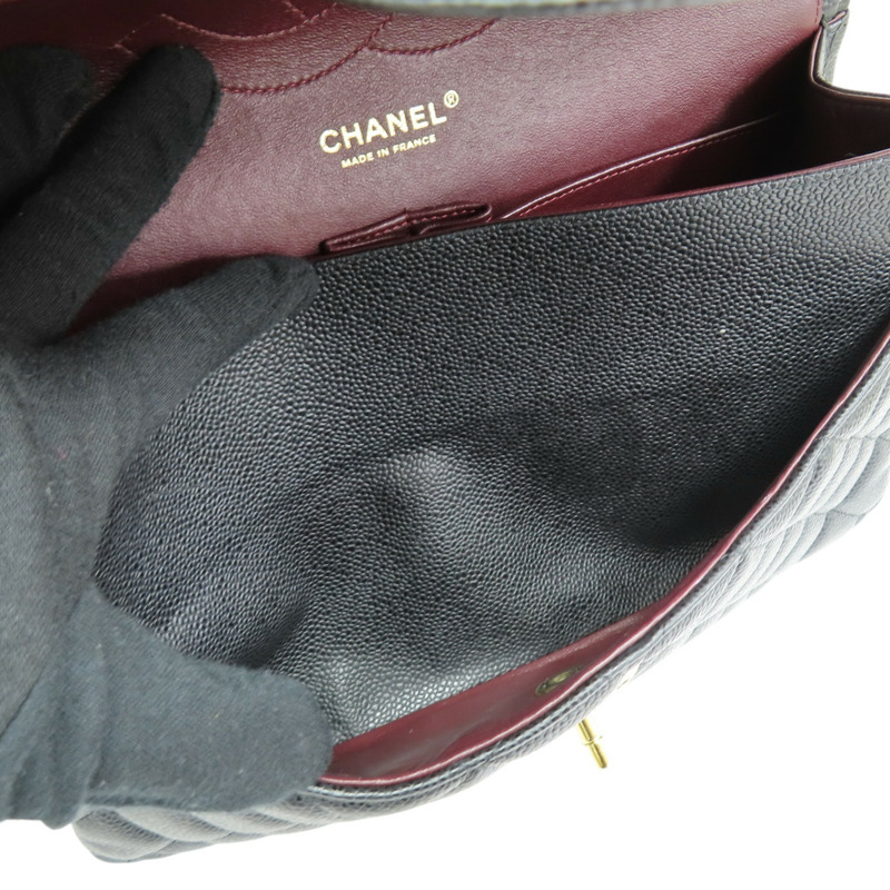 黑色 荔枝紋 牛皮 COCO Jumbo 30 肩背包 無卡【CHANEL 香奈兒】 A58600-6