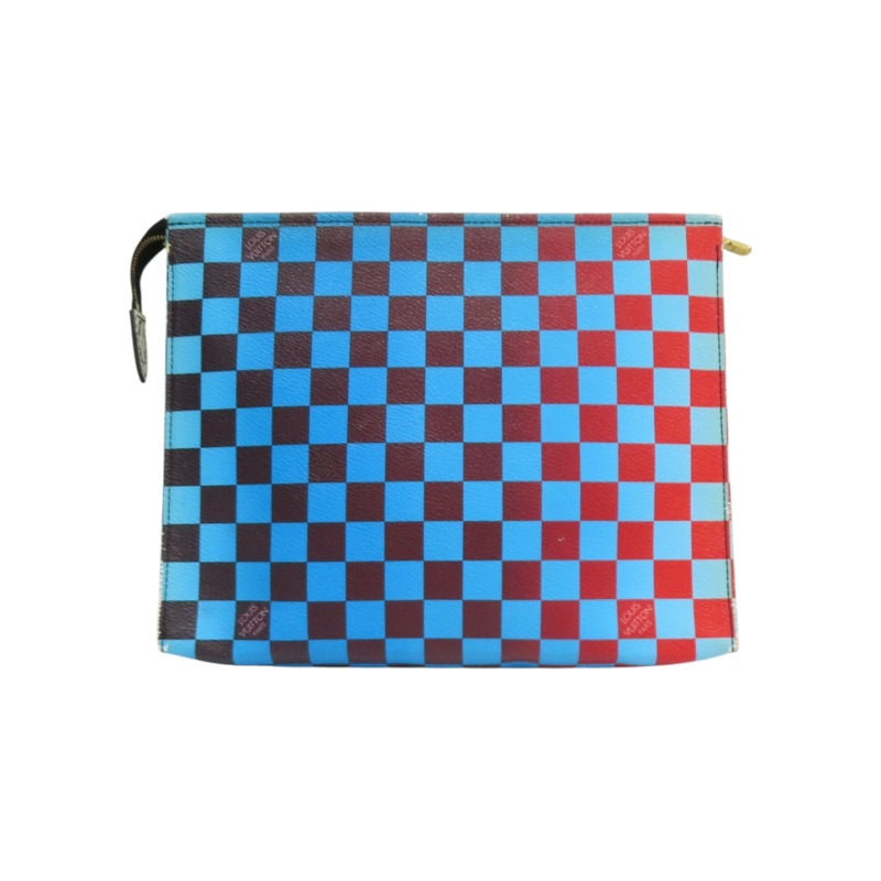 藍/綠色 帆布 Poche Toilette 26 手拿包 M51231【LOUIS VUITTON LV 路易威登】 M51231-1