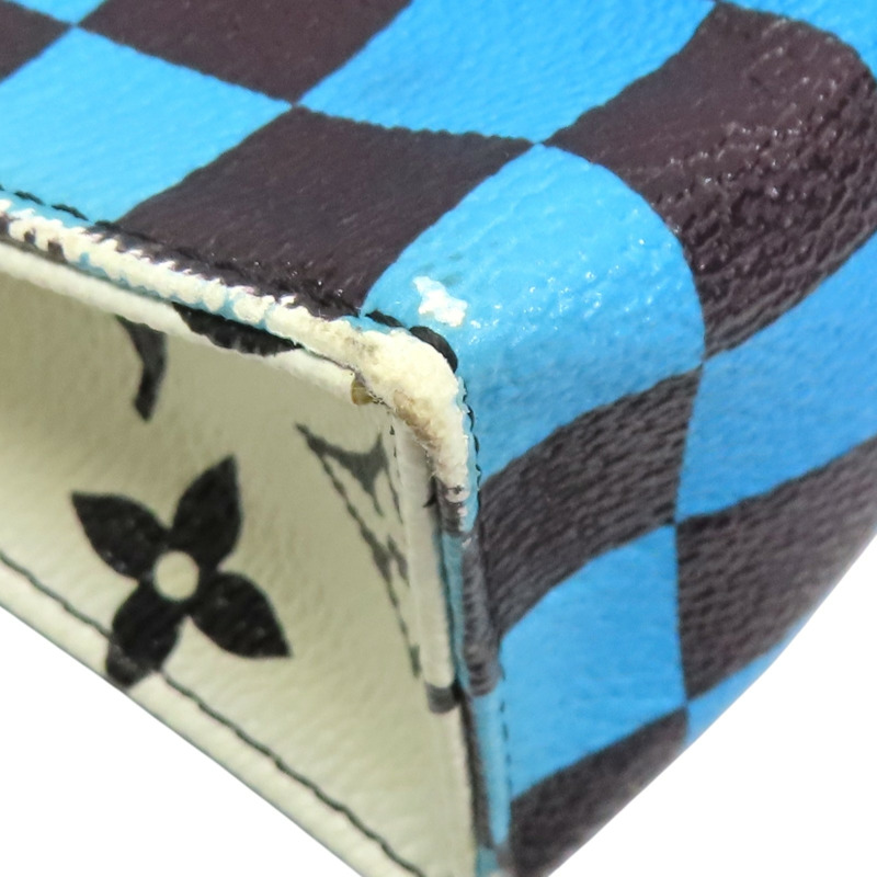 藍/綠色 帆布 Poche Toilette 26 手拿包 M51231【LOUIS VUITTON LV 路易威登】 M51231-12