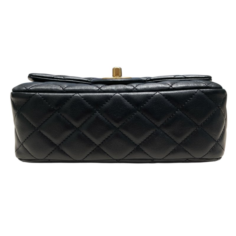 CAHNEL 香奈兒 ROMANCE MINI FLAP BAG 羊皮 黑色-5