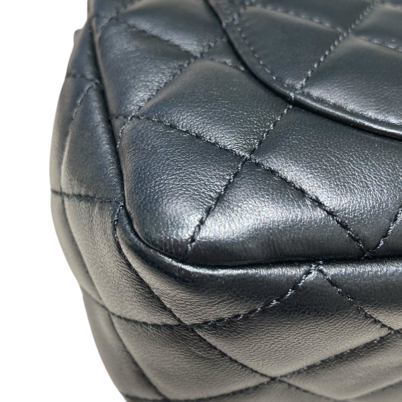 CAHNEL 香奈兒 ROMANCE MINI FLAP BAG 羊皮 黑色-9