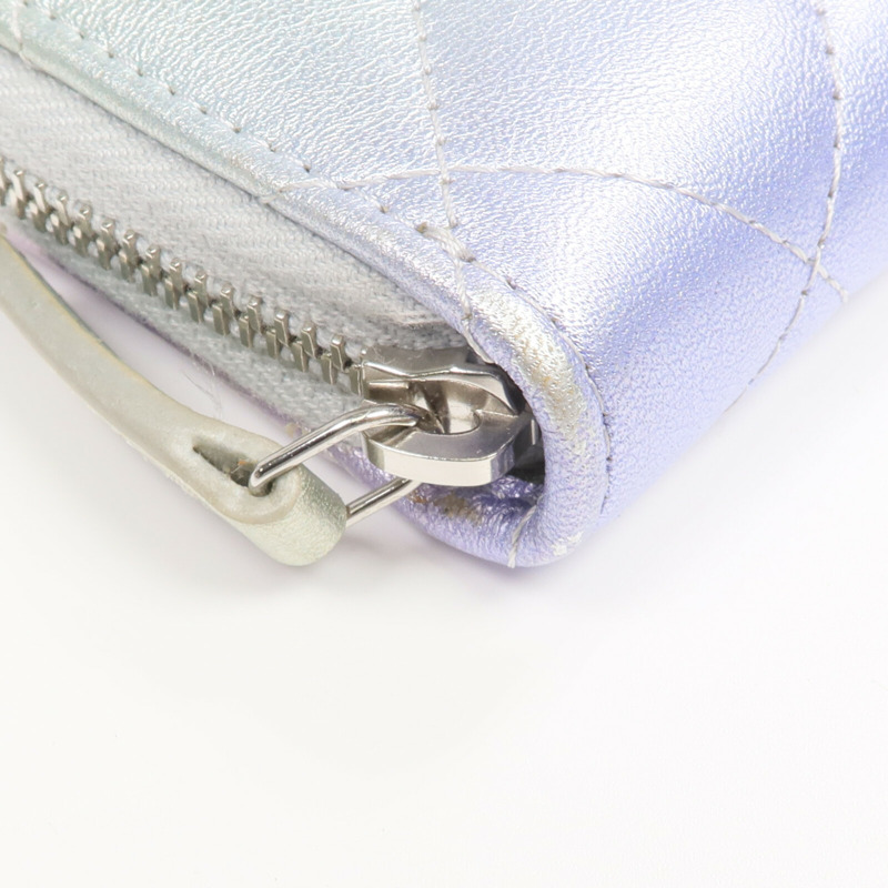 CHANEL 羊皮皮革Card Case/Coin Case銀扣拉鏈卡片套/零錢包-8