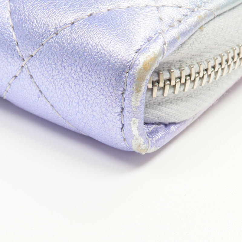 CHANEL 羊皮皮革Card Case/Coin Case銀扣拉鏈卡片套/零錢包-16