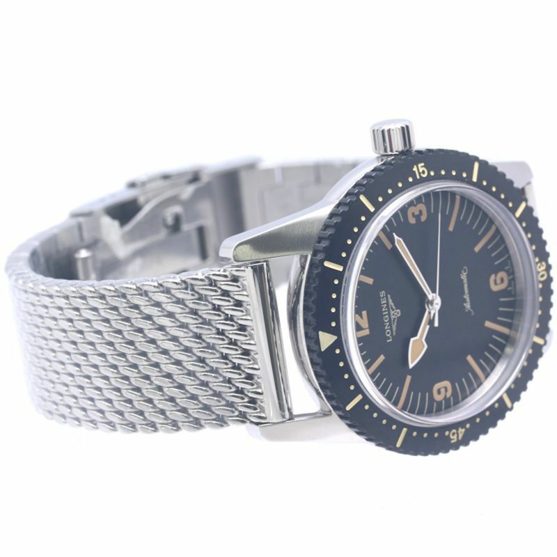 浪琴表 Heritage Skin Diver L2.822.4.56.6 男士腕錶，不鏽鋼材質，40276-6