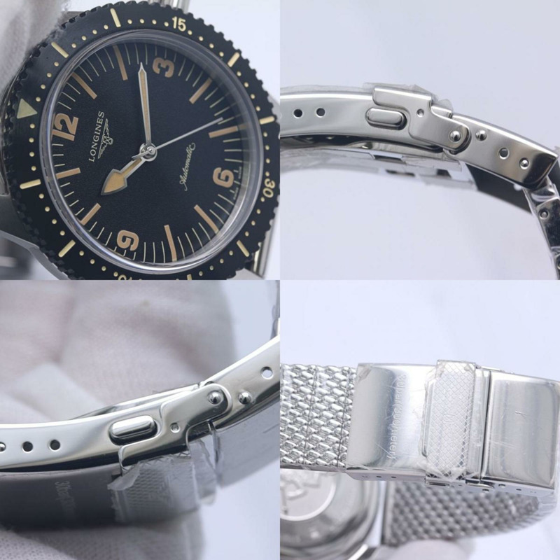 浪琴表 Heritage Skin Diver L2.822.4.56.6 男士腕錶，不鏽鋼材質，40276-9